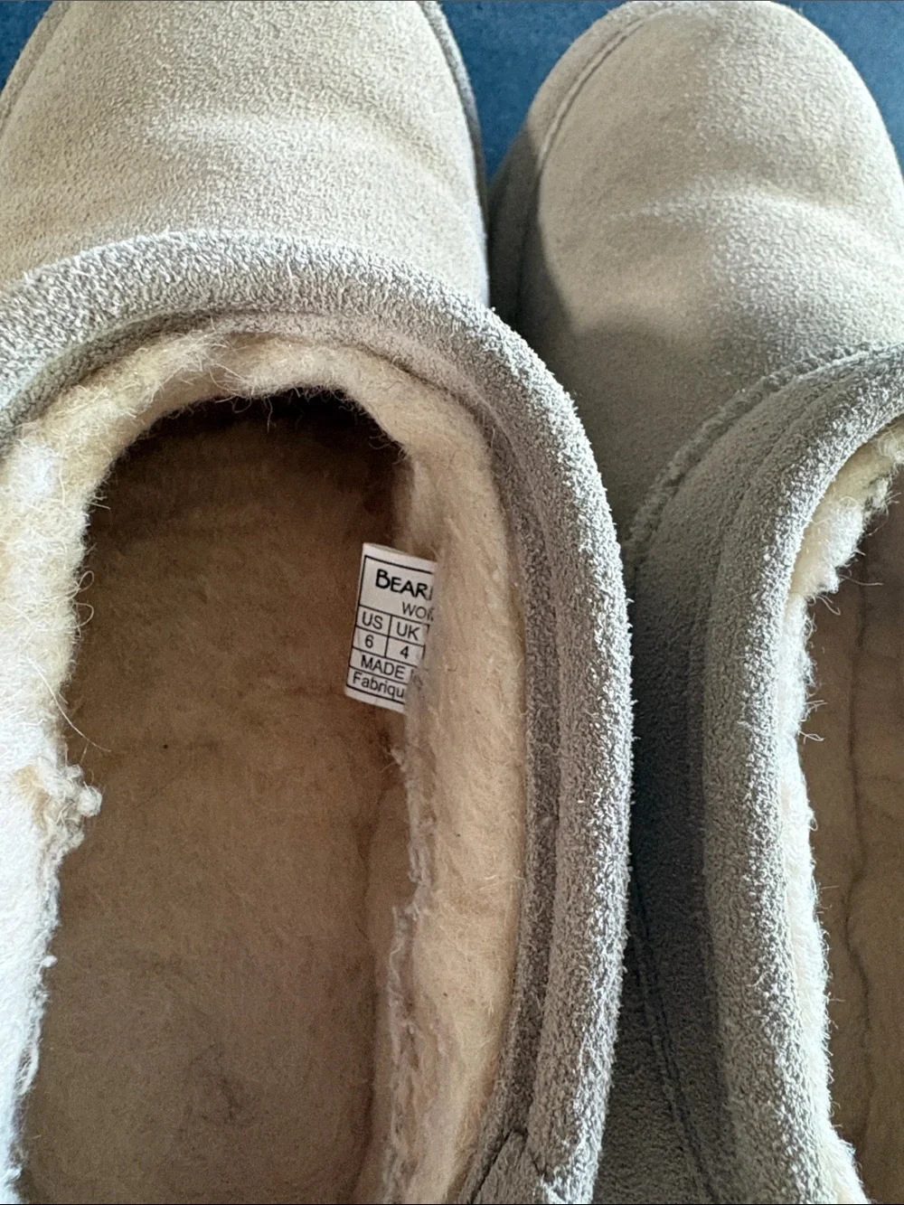 BearPaw Tan Slip-On Plush Lined Booties